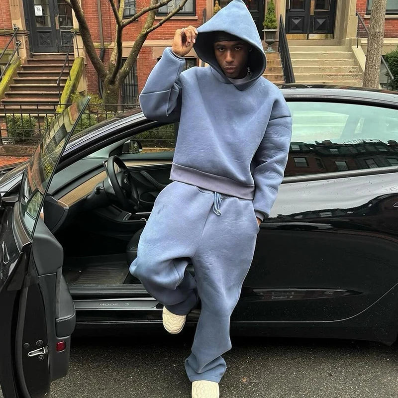 Oversized Hoodie & Sweatpants Set – Vintage Street Fit