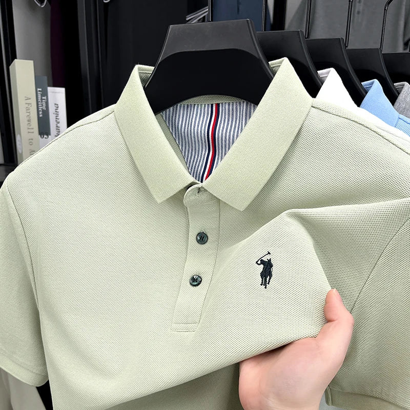 👉 Men’s Cotton Short Sleeve Polo Shirt – Premium Casual Summer Top