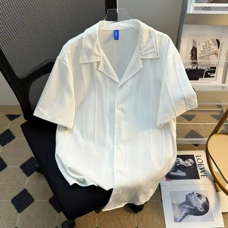 Men's Short-sleeved White Summer