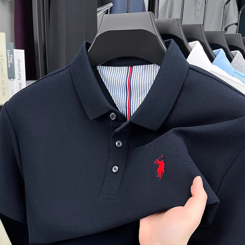 👉 Men’s Cotton Short Sleeve Polo Shirt – Premium Casual Summer Top