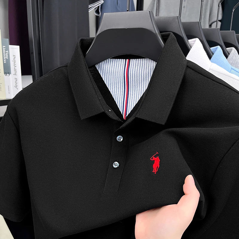 👉 Men’s Cotton Short Sleeve Polo Shirt – Premium Casual Summer Top
